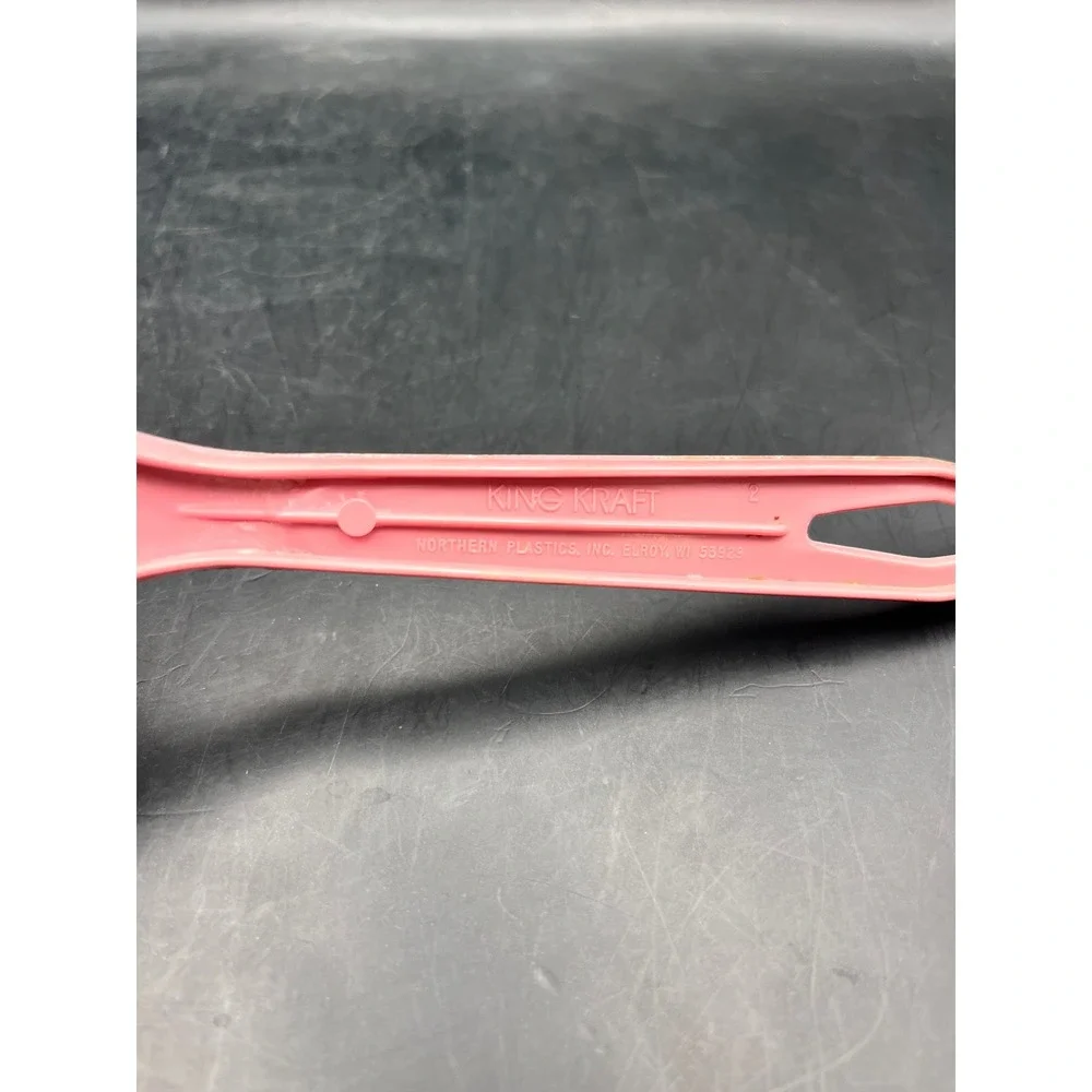 Vtg King Kraft Pink Slotted Spatula Northern‎ Plastics USA Retro Kitchen As Is